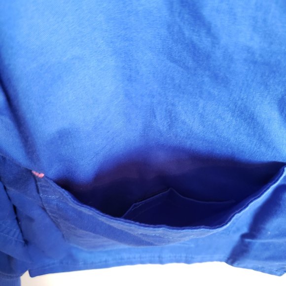 Med Couture Royal Blue Button Down Scrub Jacket Coat XS - Picture 5 of 10